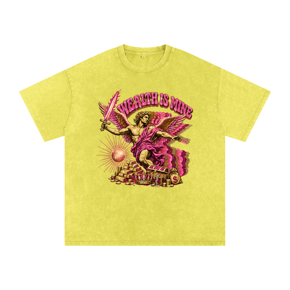 Snow Washed Oversized Cotton T-Shirt