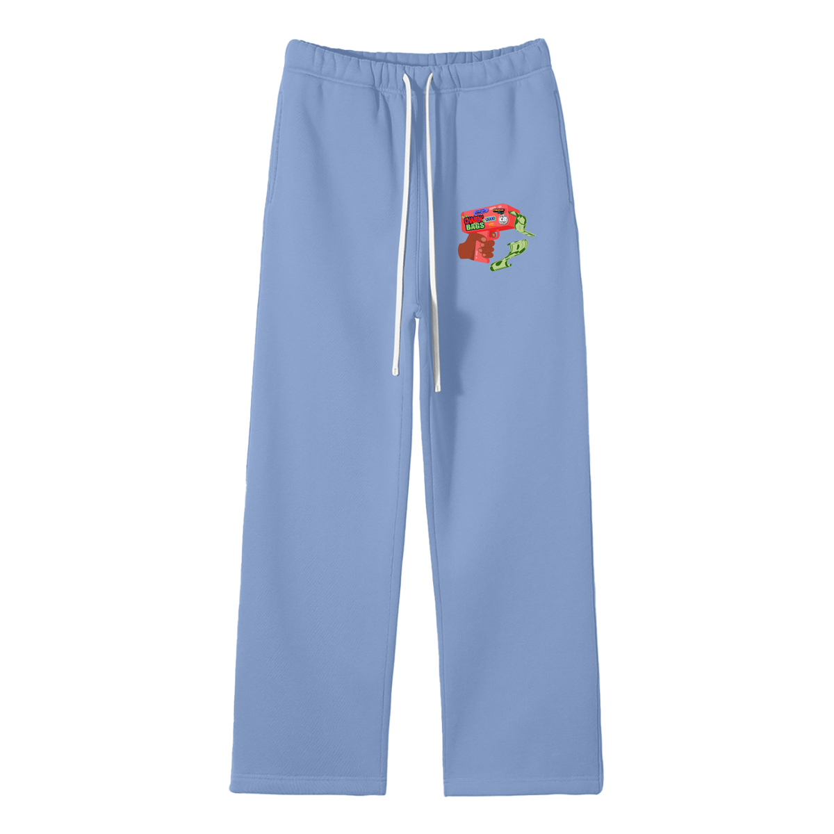MG Unisex Solid Color Fleece Straight Leg Pants