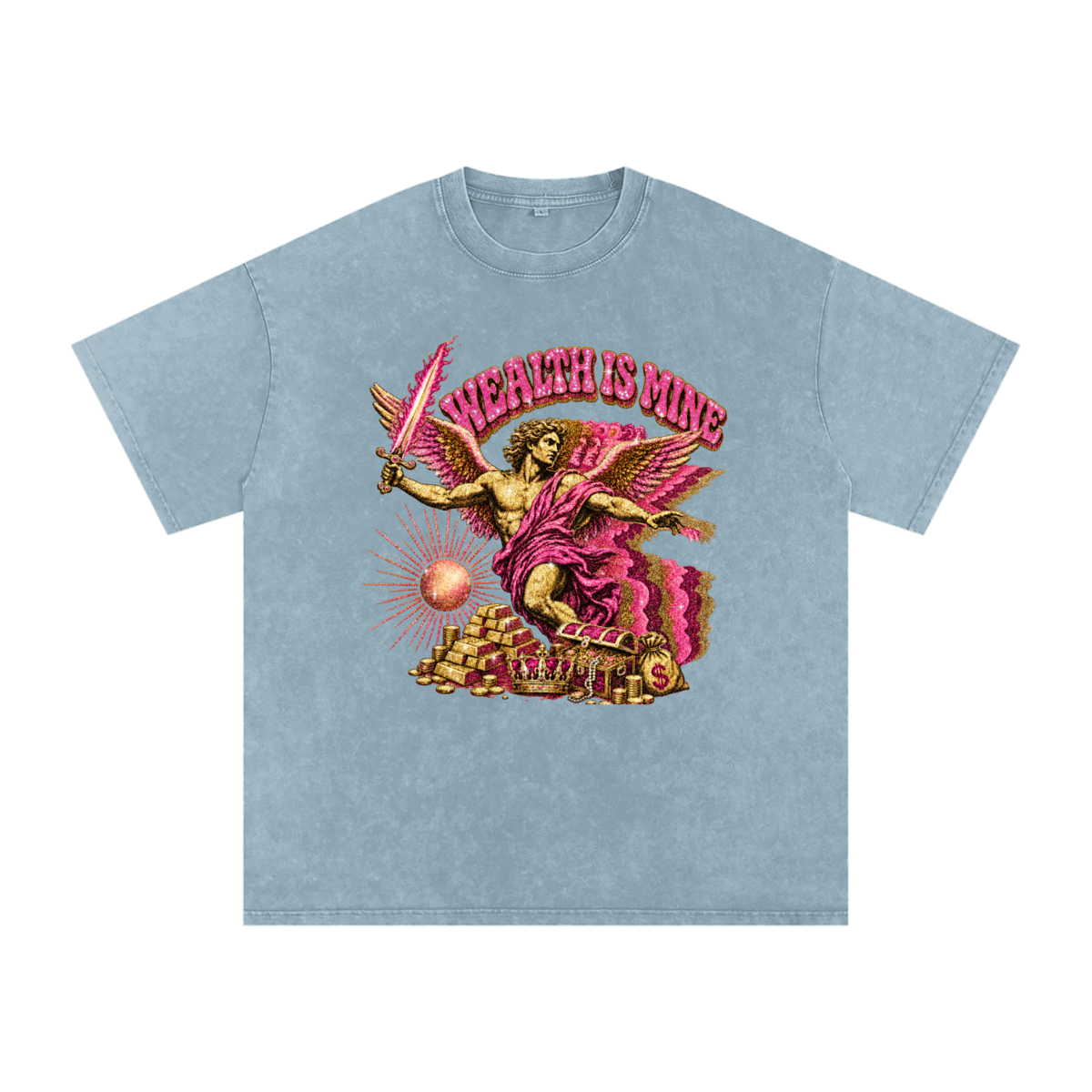 Snow Washed Oversized Cotton T-Shirt