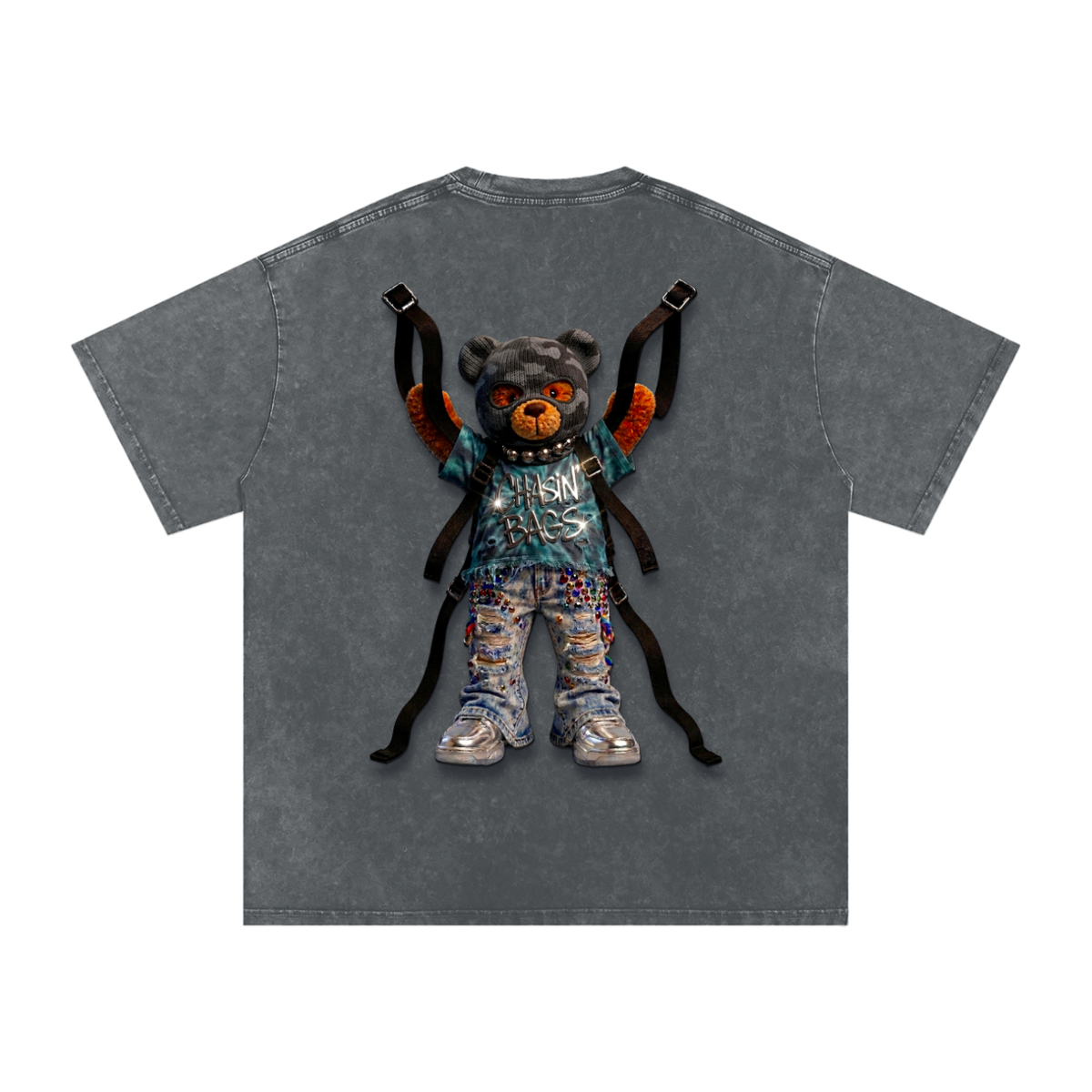 Snow Washed Oversized Cotton T-Shirt