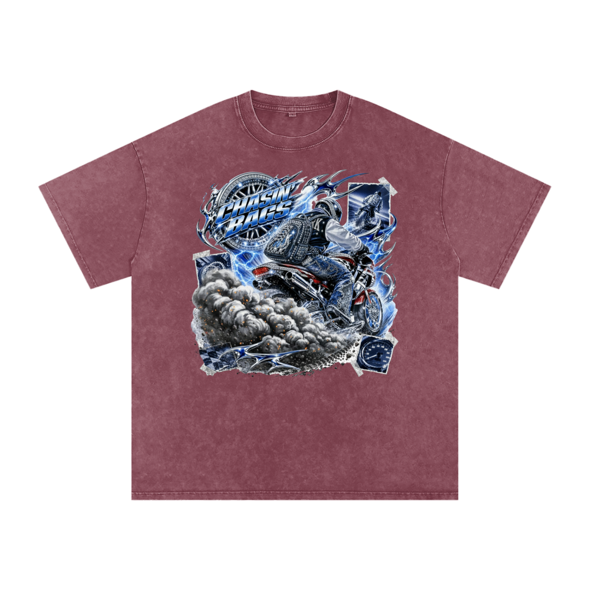 Snow Washed Oversized Cotton T-Shirt