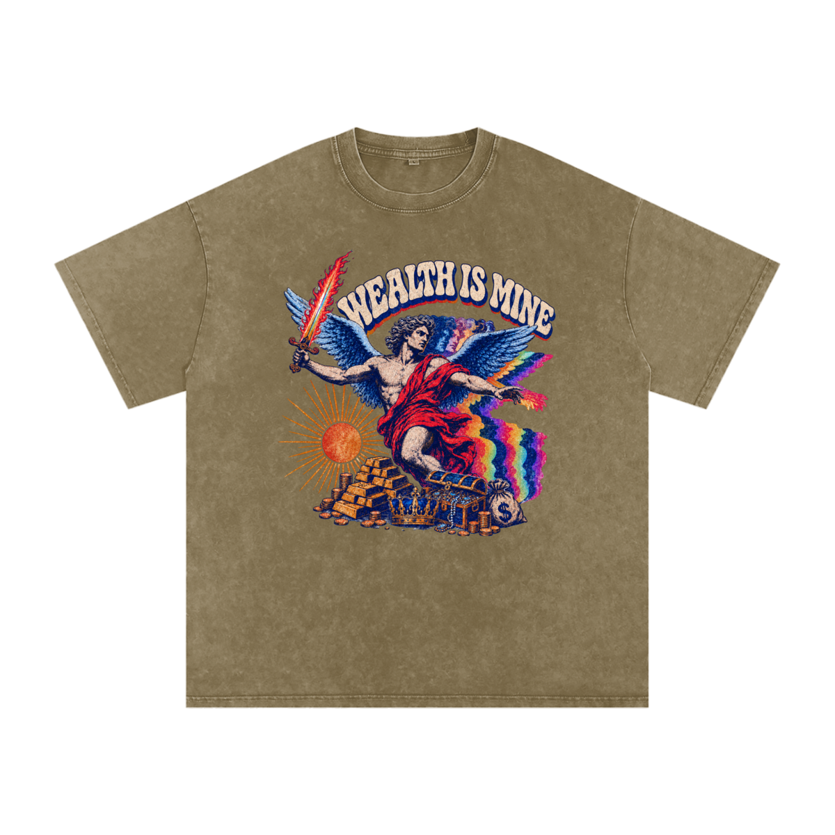 Snow Washed Oversized Cotton T-Shirt