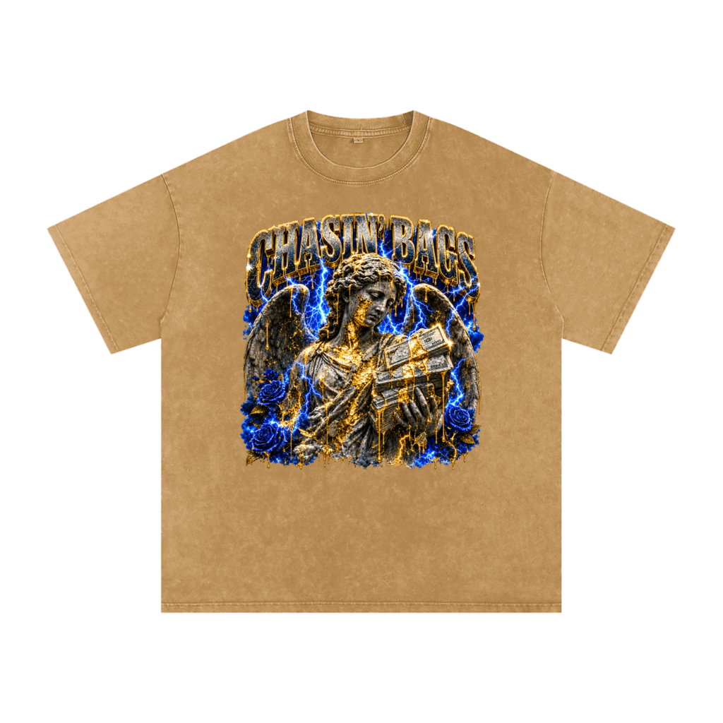 Snow Washed Oversized Cotton T-Shirt