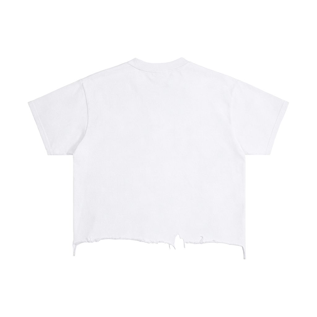 RUNNER on Vintage Wash Boxy Distressed Hem T-Shirt
