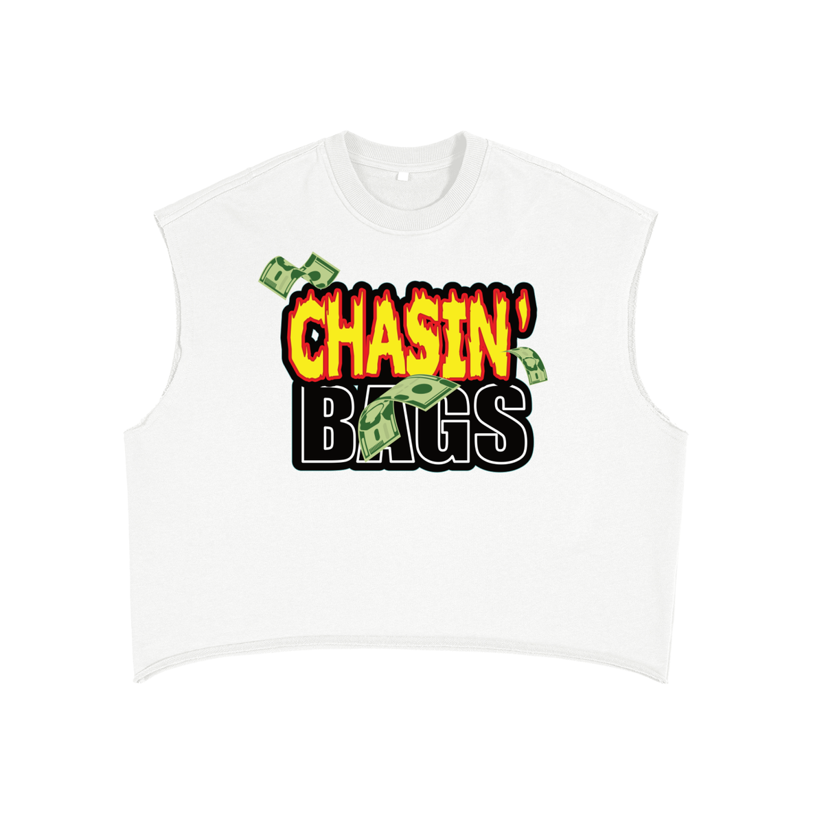 FLAME ICON ON French Terry Boxy Tank Top