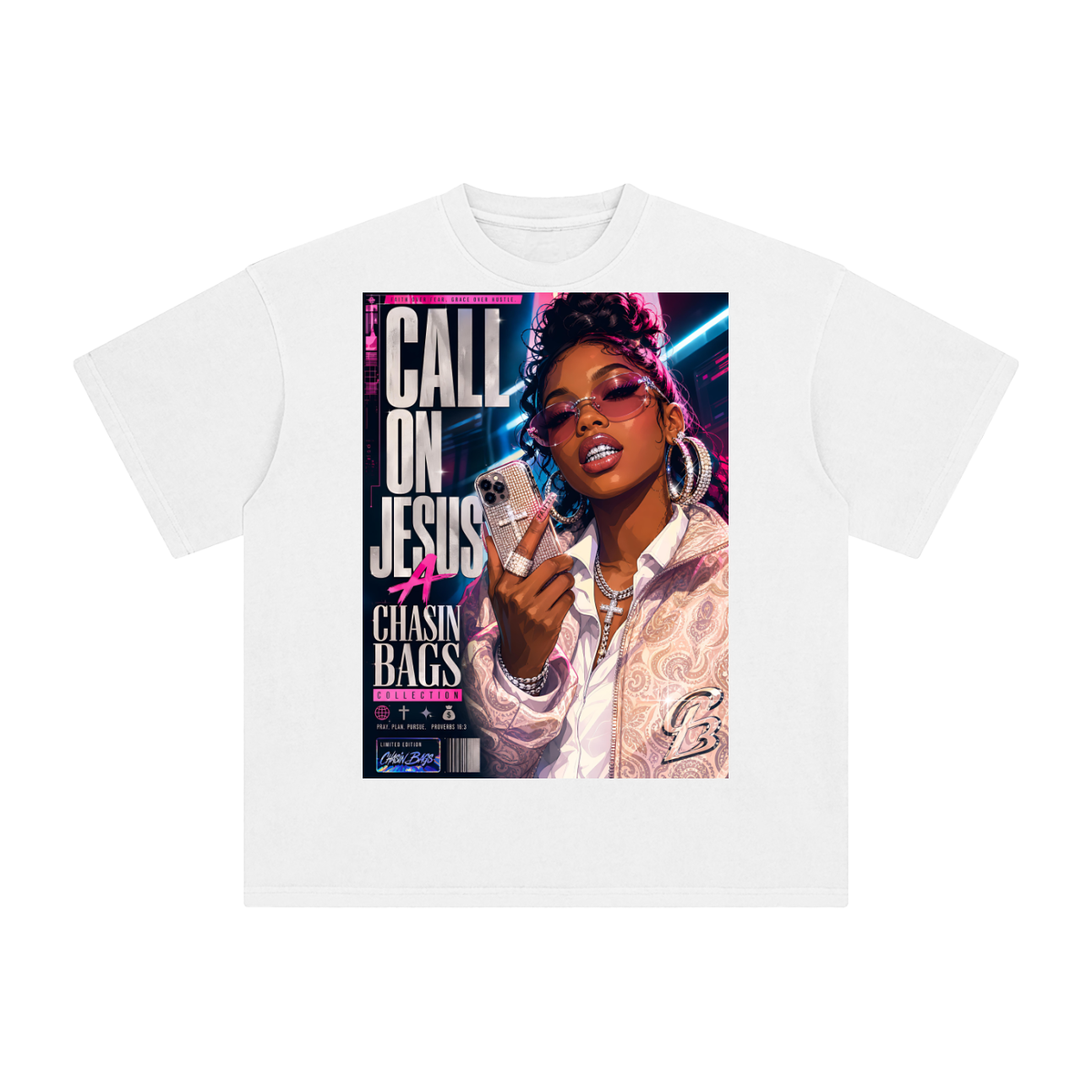 CALL ON JESUS Enzyme Washed T-Shirt