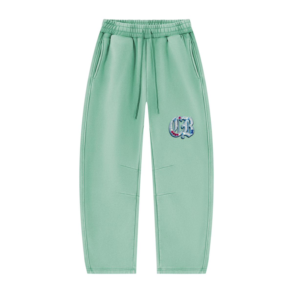 Unisex Vintage Wash Barrel Leg Fleece Sweatpants