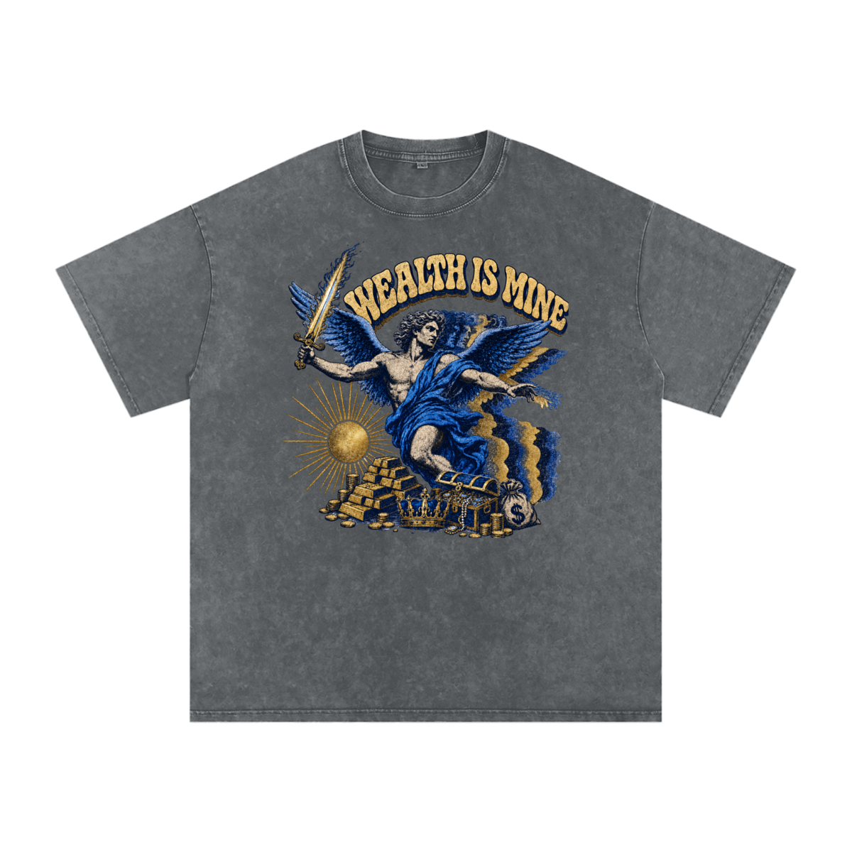 Snow Washed Oversized Cotton T-Shirt