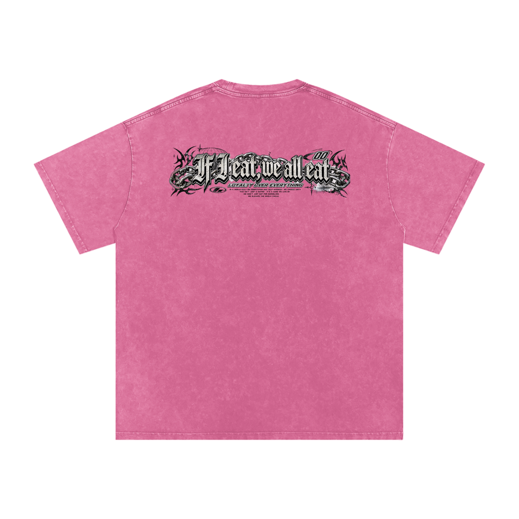 IF I EAT BEARY ON Snow Washed Oversized Cotton T-Shirt