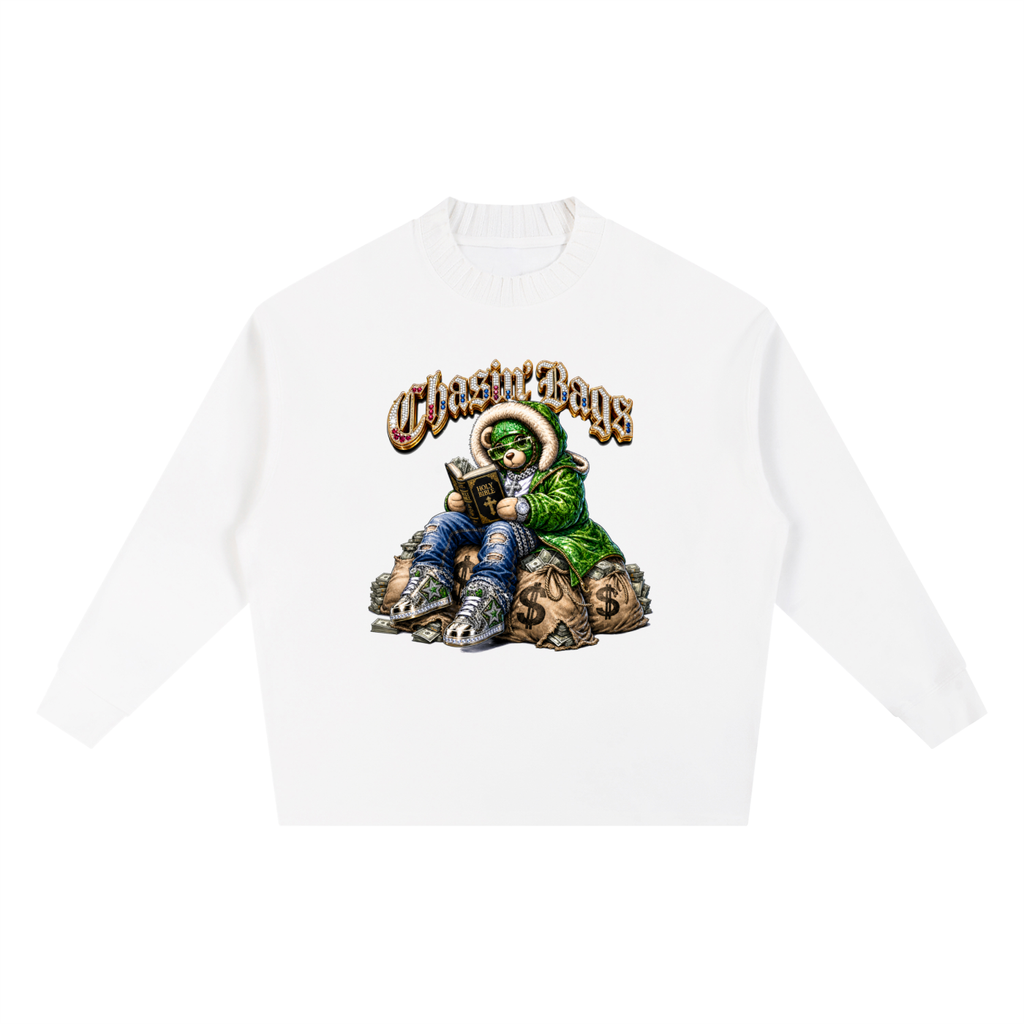 BEARY Knitted Round Neck Oversize Sweatshirt