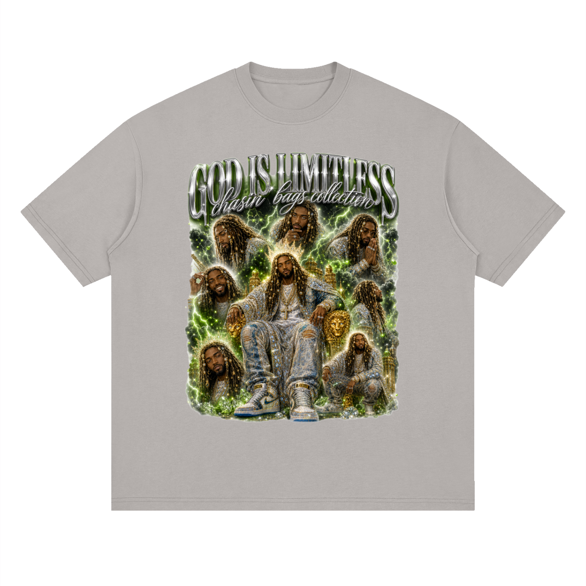 Black Jesus Streetwear Loose Drop Shoulder T-Shirt