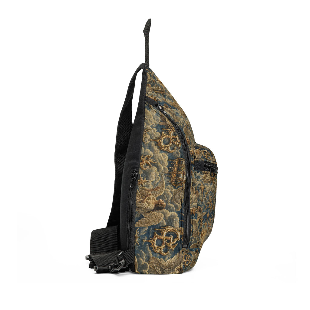 Vintage JESUS Sling Bag — Distressed Tapestry Crossbody for Everyday Carry