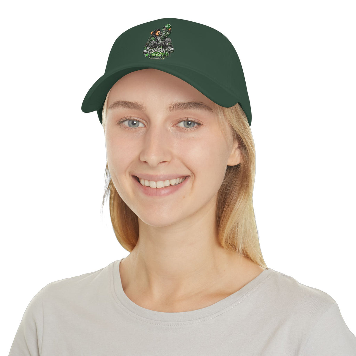 Low Profile Baseball Cap — 'Chasin' Bass' EATING Graphic Hat