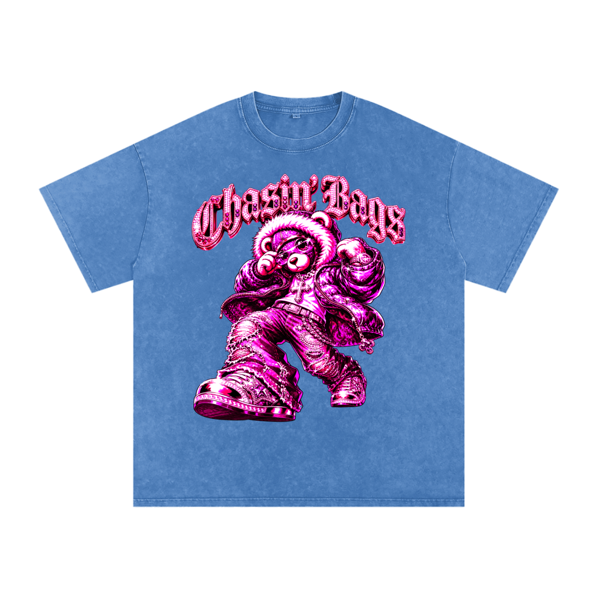 Snow Washed Oversized Cotton T-Shirt