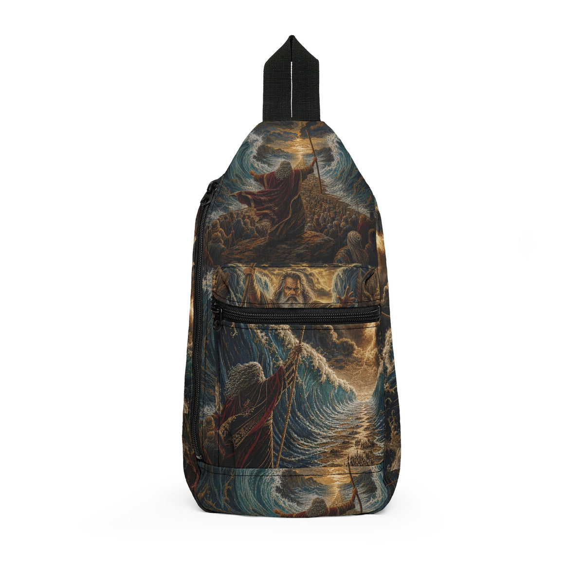 MOSES Sling Bag — SPLITTING THE SEA Print Crossbody