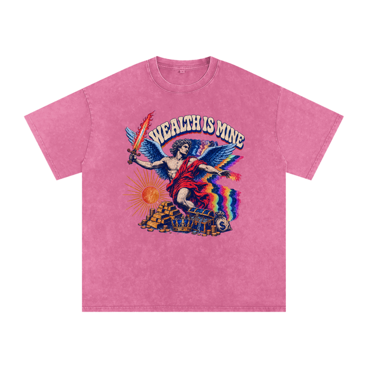 Snow Washed Oversized Cotton T-Shirt