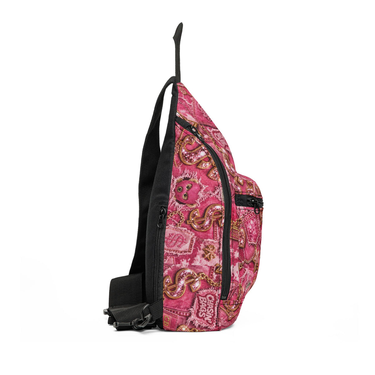 Pink Candy Pattern Sling Bag — "Chasin' BAGS" Cute Crossbody Pack
