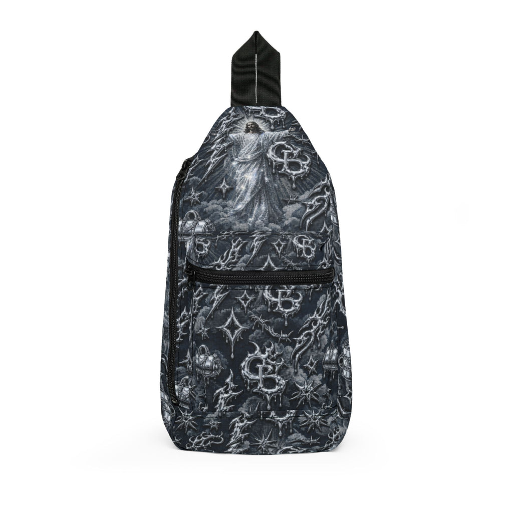 Charcoal Tie-Dye JESUS Sling Bag