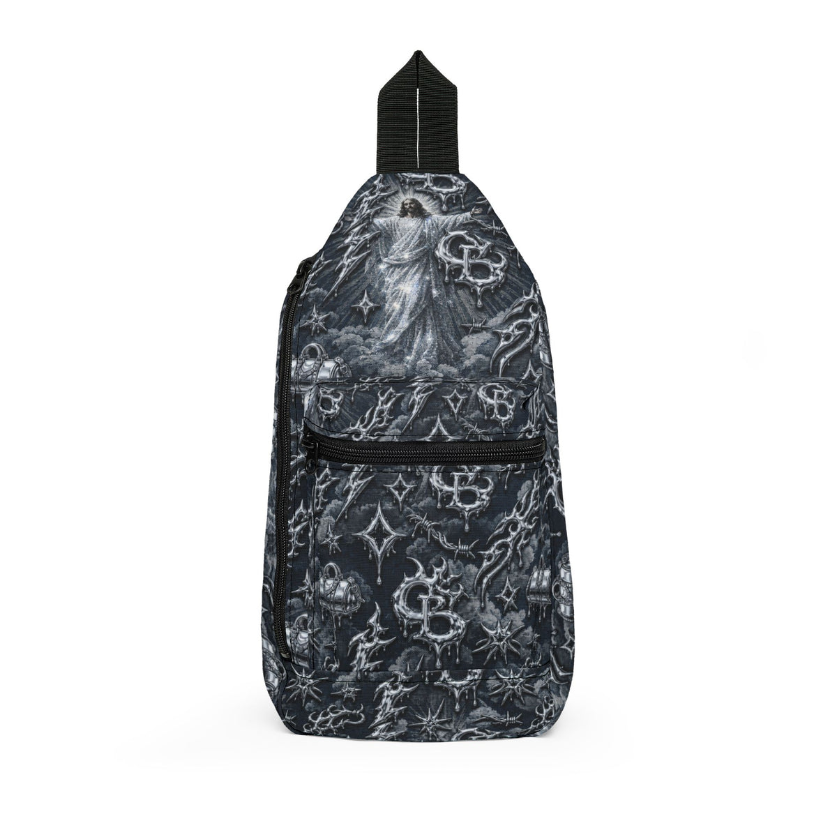 Charcoal Tie-Dye JESUS Sling Bag
