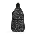 SILVER N Black Gothic Pattern Sling Bag — Streetwear Crossbody