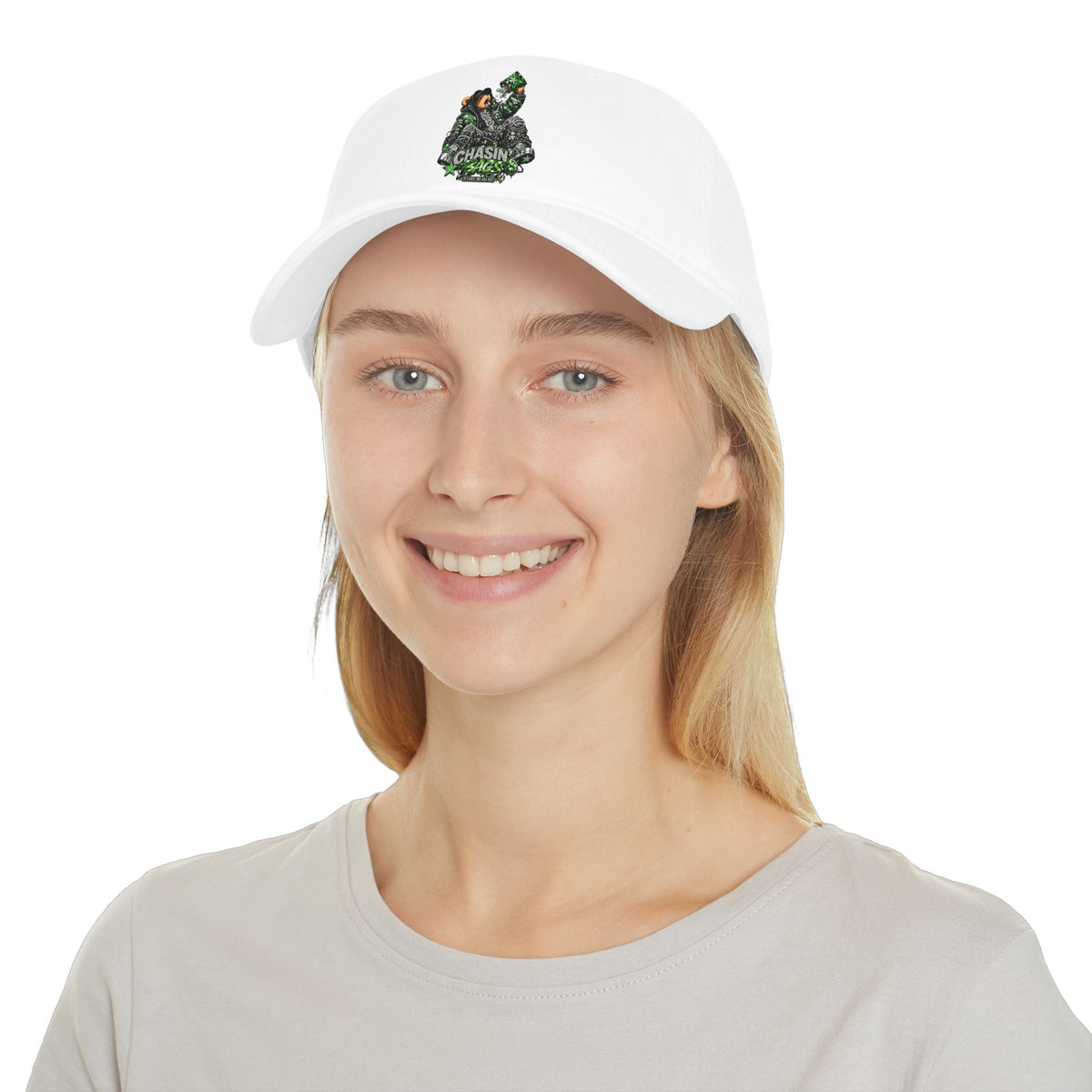 Low Profile Baseball Cap — 'Chasin' Bass' EATING Graphic Hat