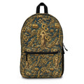 Baroque Angel / JESUS Pattern Backpack — Vintage Gold Ornate Gothic Style Bag