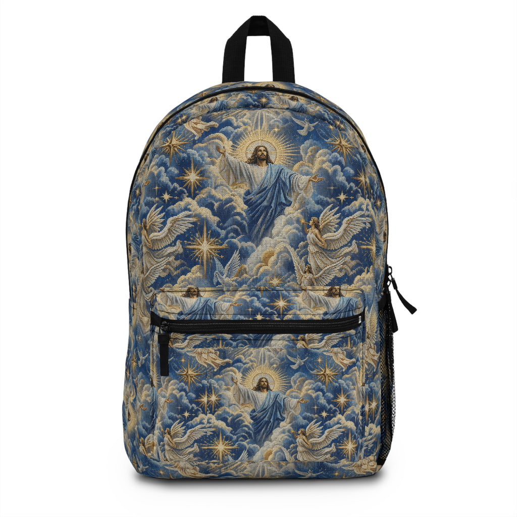 Jesus in the Clouds Backpack — Religious Christian Faith Print School Bag