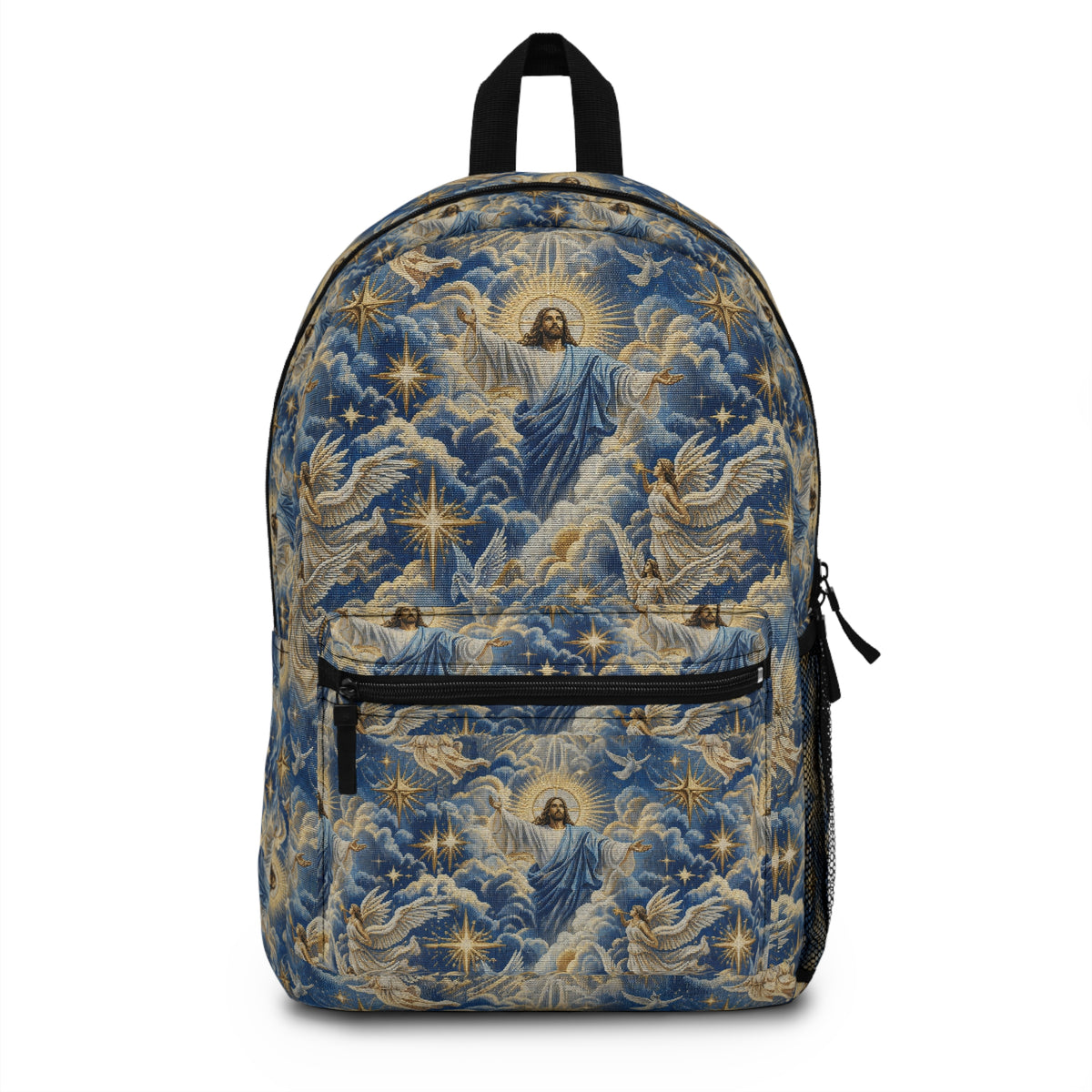 Jesus in the Clouds Backpack — Religious Christian Faith Print School Bag