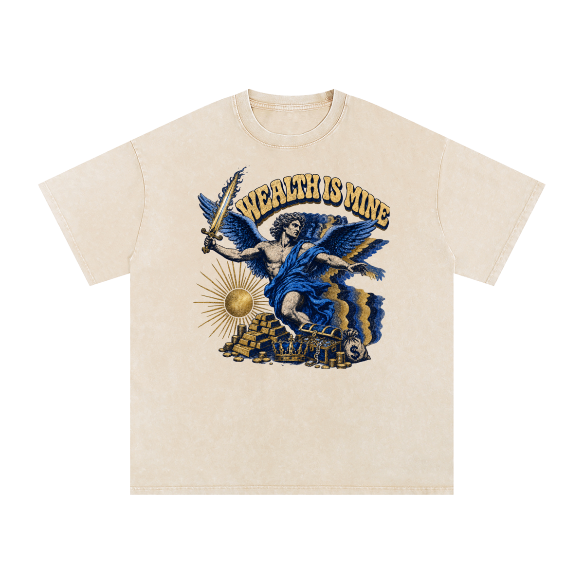 Snow Washed Oversized Cotton T-Shirt