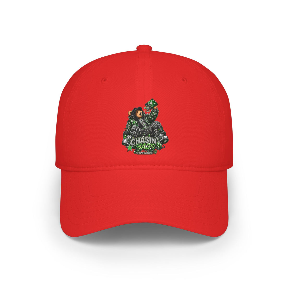 Low Profile Baseball Cap — 'Chasin' Bass' EATING Graphic Hat