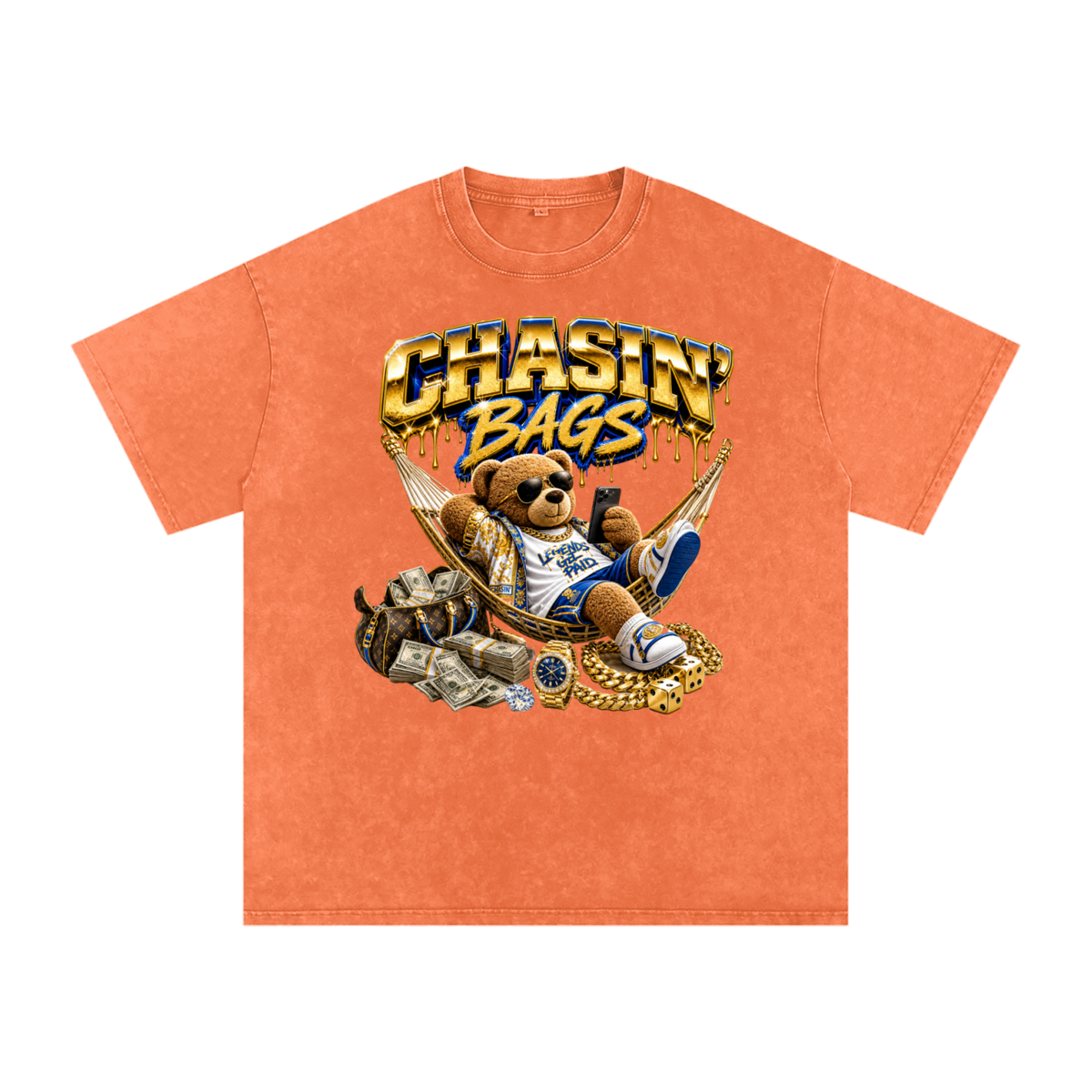 Snow Washed Oversized Cotton T-Shirt