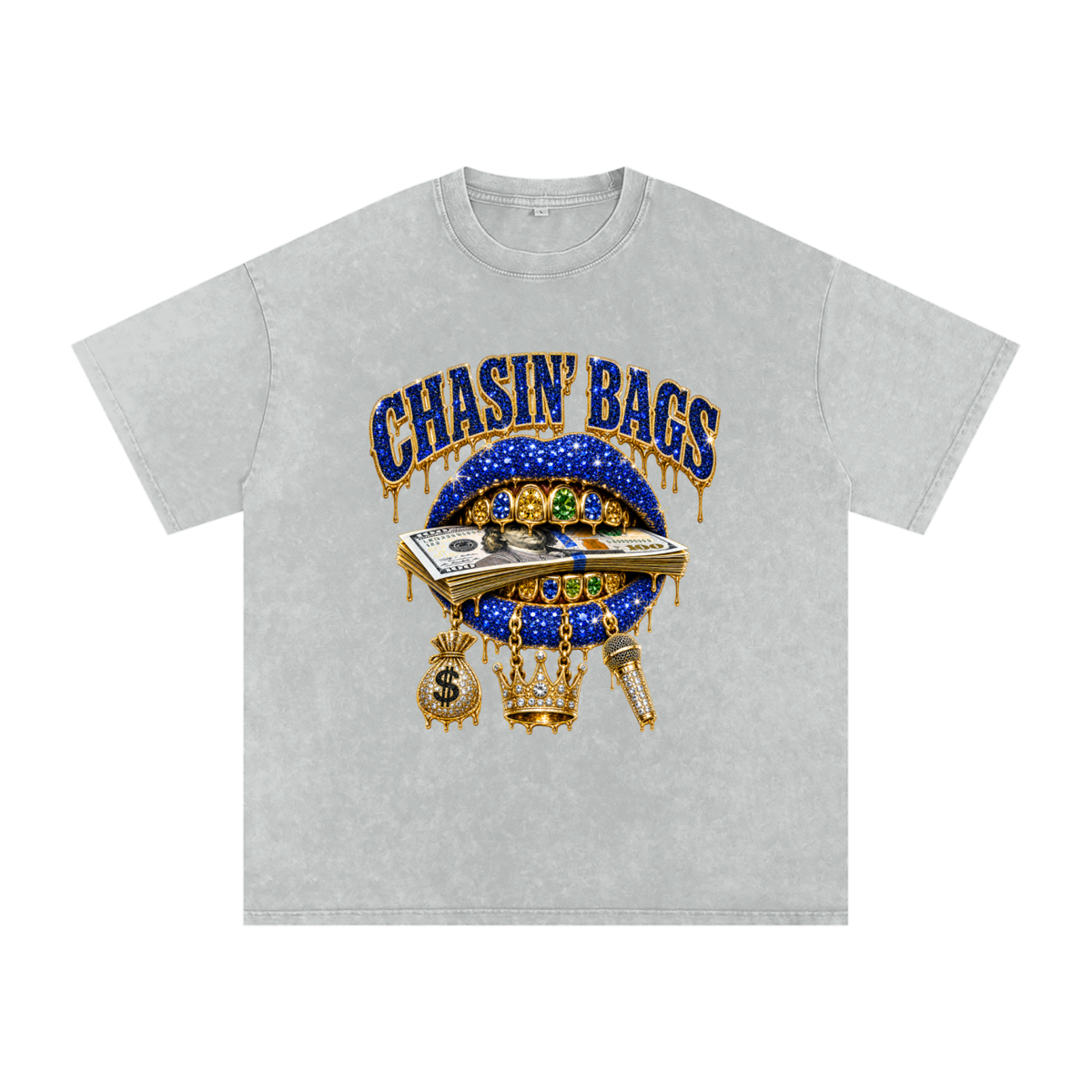 Snow Washed Oversized Cotton T-Shirt