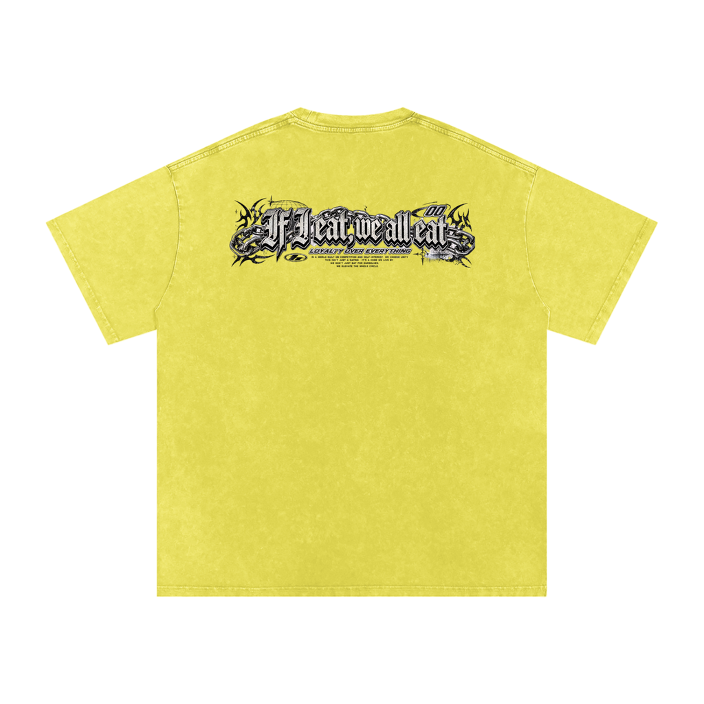 IF I EAT BEARY ON Snow Washed Oversized Cotton T-Shirt