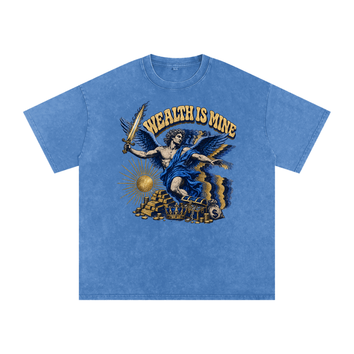 Snow Washed Oversized Cotton T-Shirt
