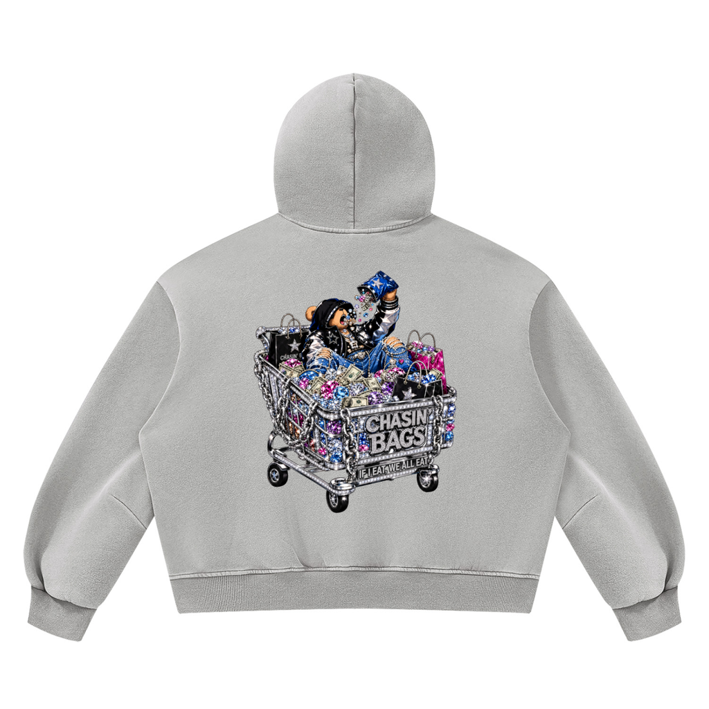 Unisex Vintage Wash Boxy Fleece Hoodie