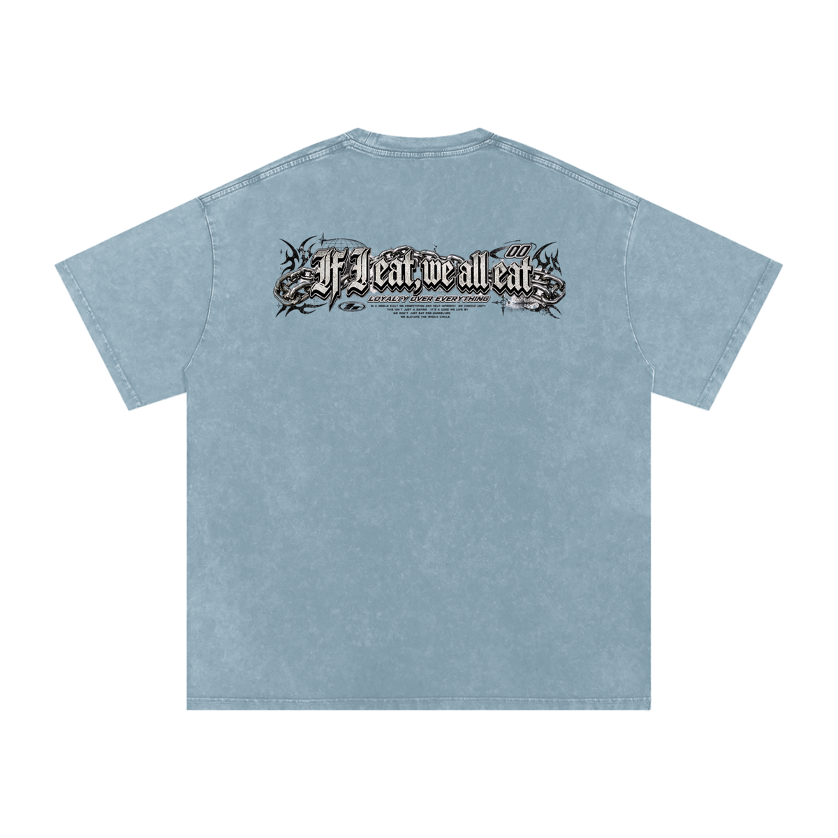 IF I EAT BEARY ON Snow Washed Oversized Cotton T-Shirt