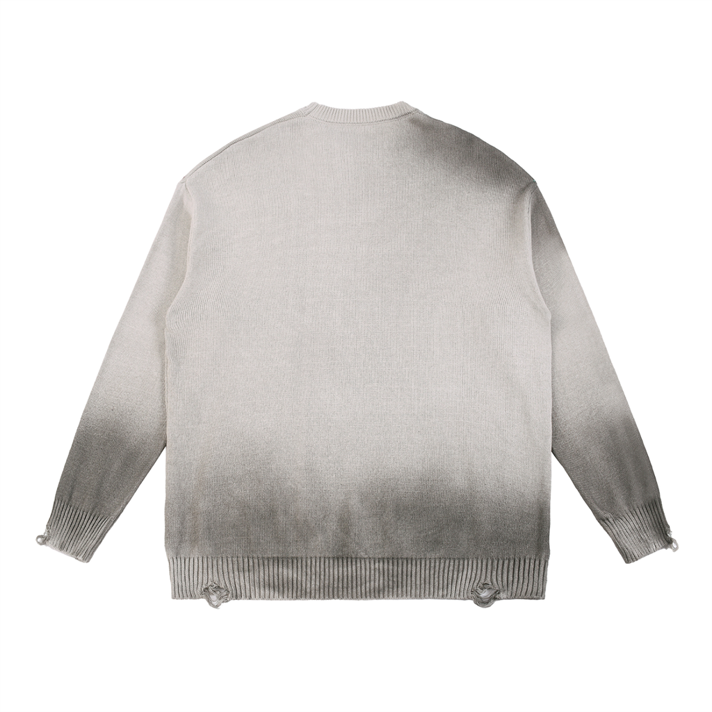 ANGELIC BATTLE ON Sun Fade Distressed Ripped Crewneck sweater
