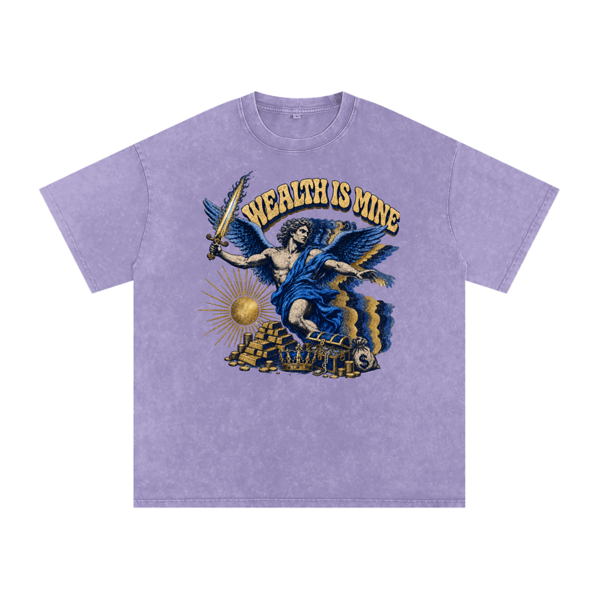 Snow Washed Oversized Cotton T-Shirt