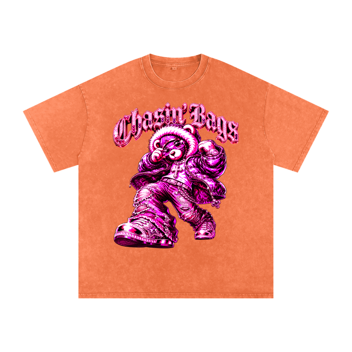 Snow Washed Oversized Cotton T-Shirt
