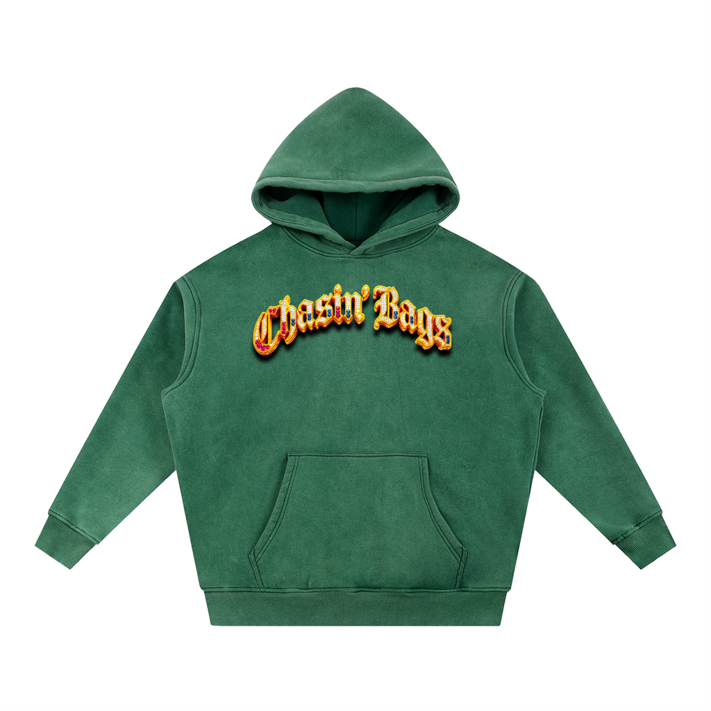 CB on Snow Wash Fleece Oversize Hoodie
