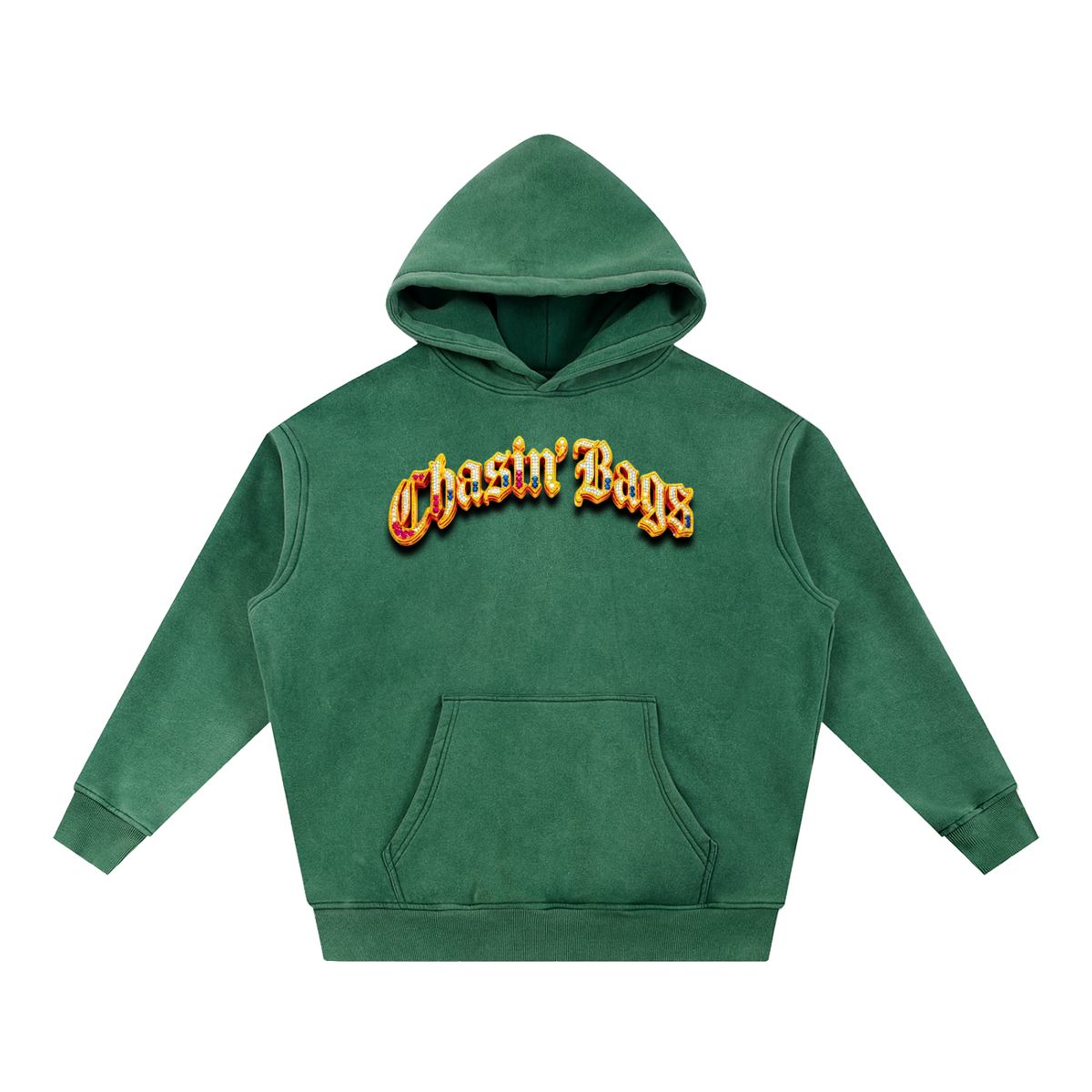 CB on Snow Wash Fleece Oversize Hoodie