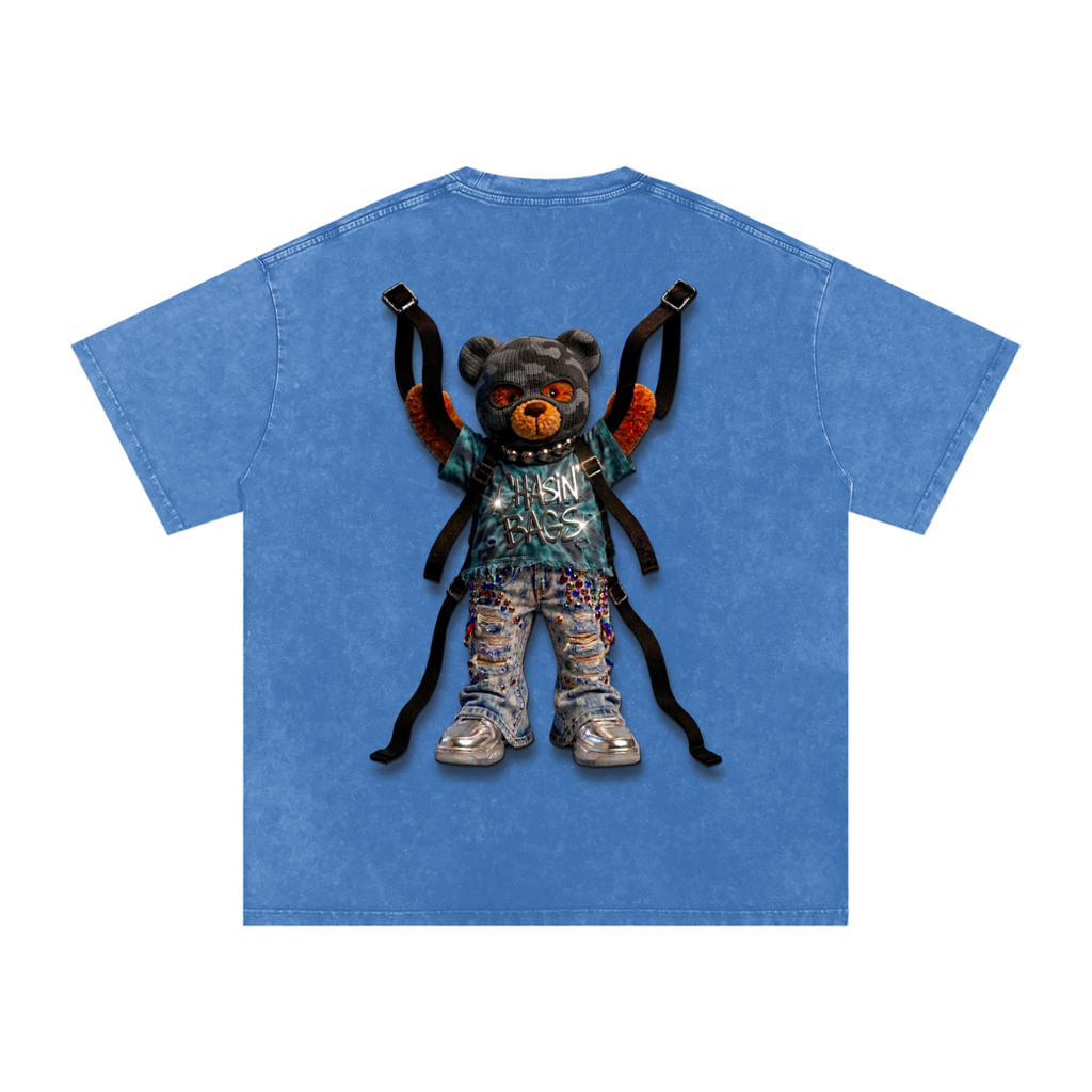 Snow Washed Oversized Cotton T-Shirt