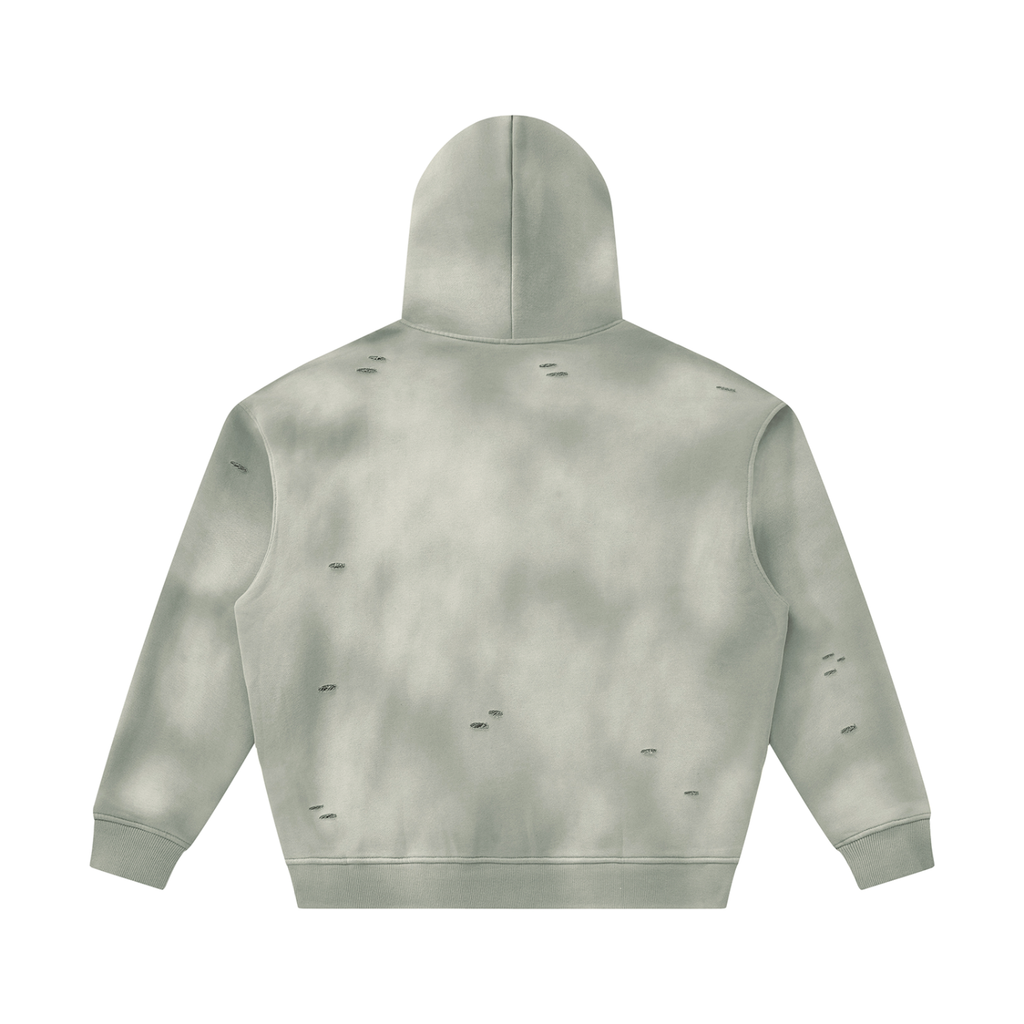 Unisex Sunfade Frayed Fleece Hoodie (set 1)