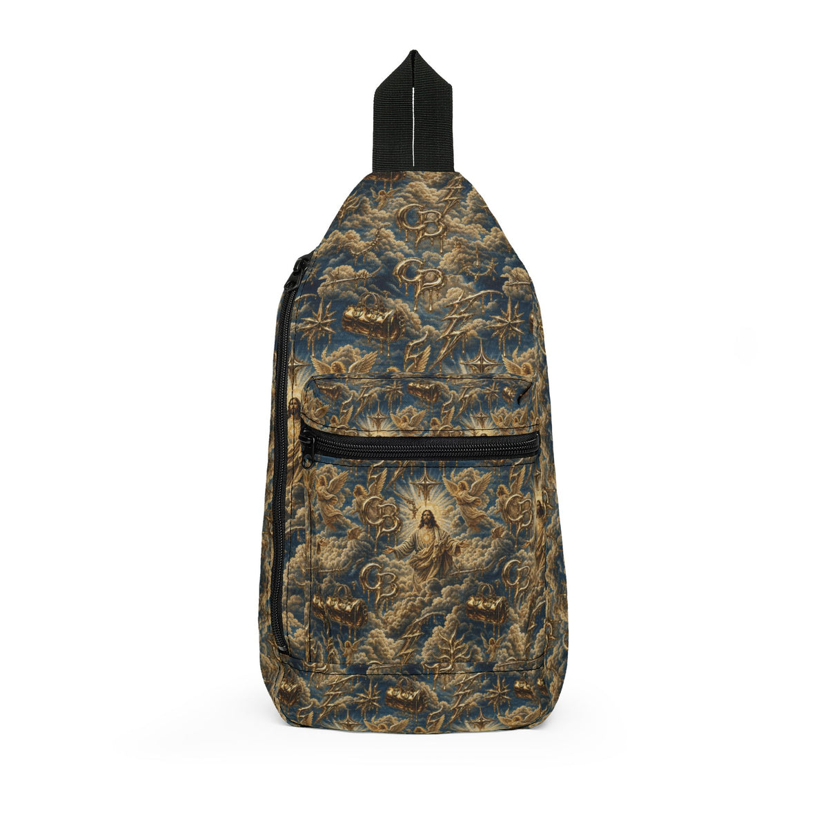 JESUS Marble Sling Bag — Rustic Earth Toned Crossbody Pack