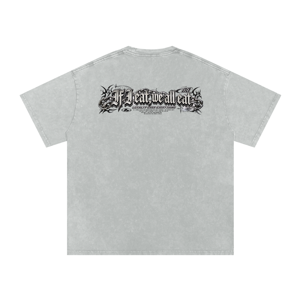 IF I EAT BEARY ON Snow Washed Oversized Cotton T-Shirt
