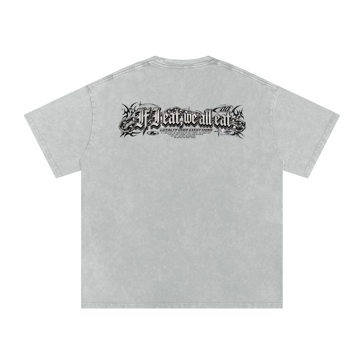 IF I EAT BEARY ON Snow Washed Oversized Cotton T-Shirt