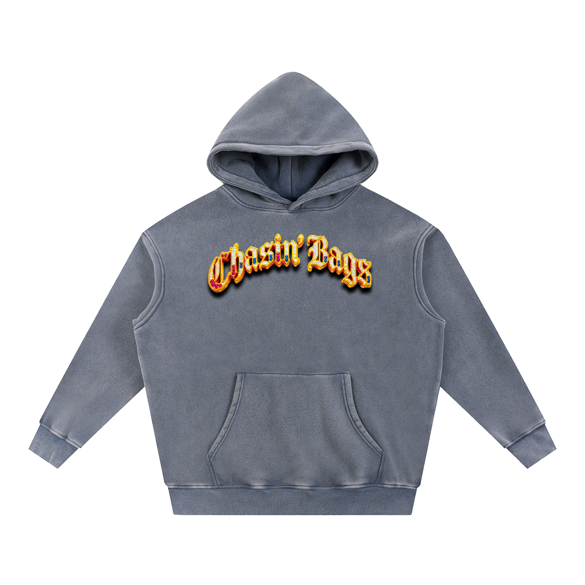CB on Snow Wash Fleece Oversize Hoodie
