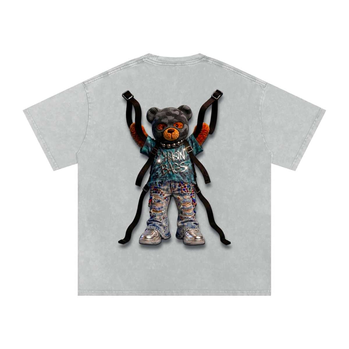 Snow Washed Oversized Cotton T-Shirt