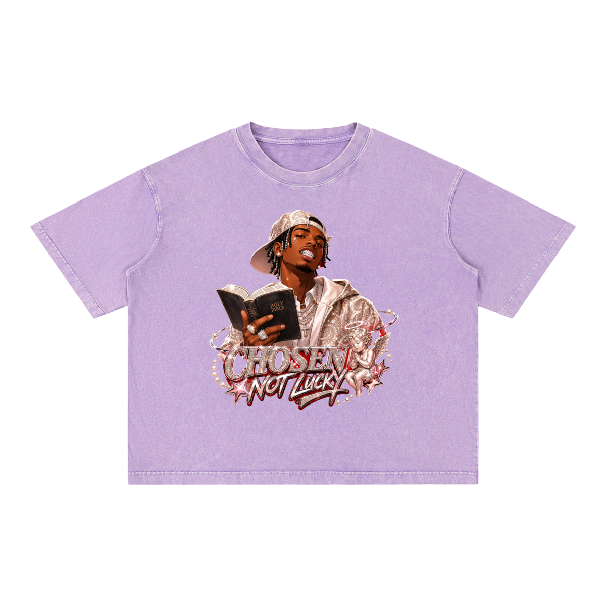 PRAY Mineral Wash Boxy Cotton T-Shirt