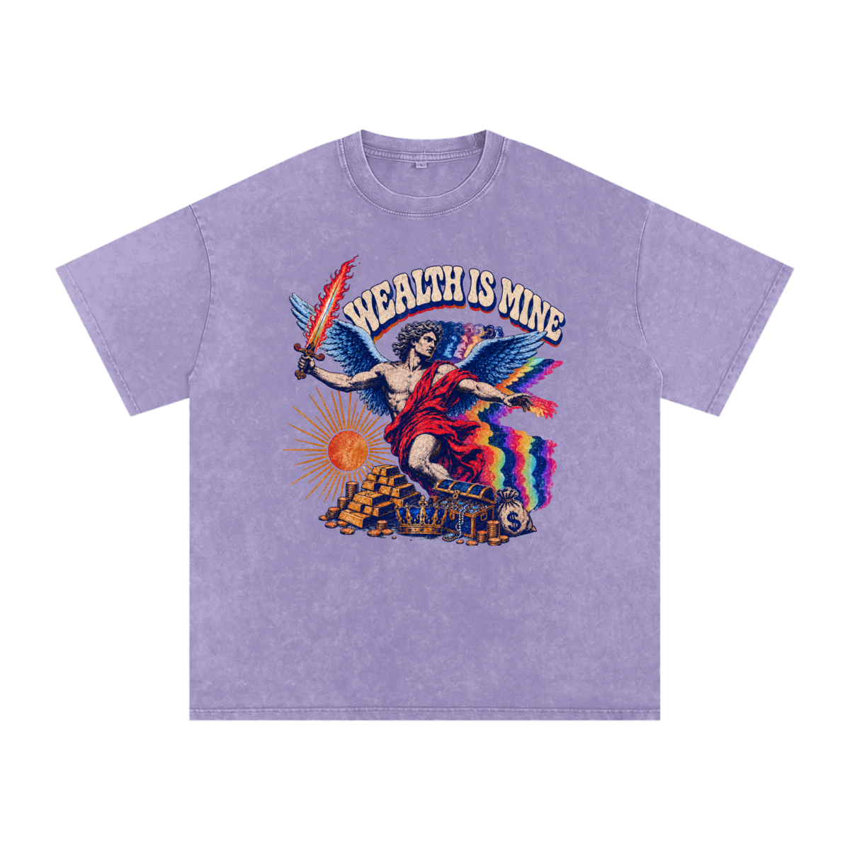 Snow Washed Oversized Cotton T-Shirt